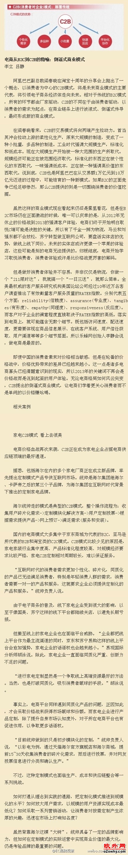 电商从B2C到C2B的隐喻：倒逼式商业模式